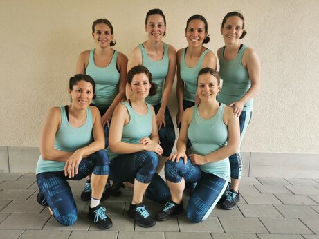 Die Turnerinnen des Team-Aerobic Gossau am Leubergcup 2022 in Zuzwil. Leubergcup 2022 Aerobic