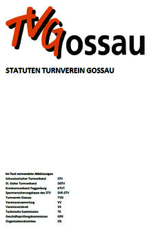 Statuten Turnverein Gossau